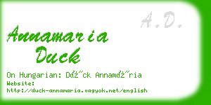 annamaria duck business card